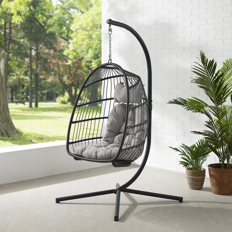 

Outdoor or Indoor Swing Egg Chair, Grey/Grey