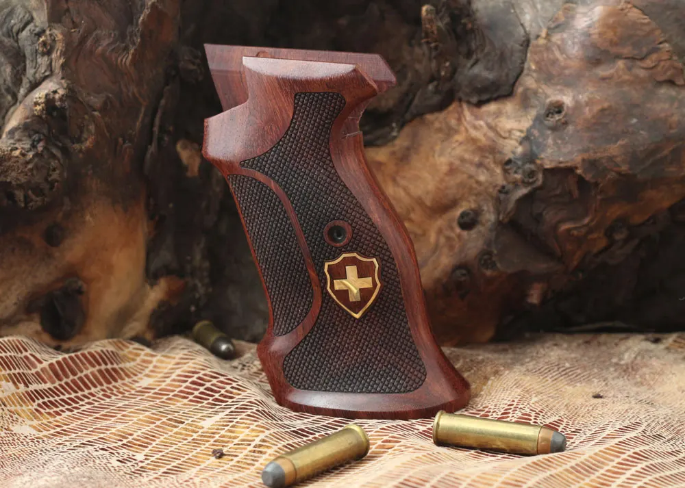 

Ksd SIG P210 Heavy Frame P210-5 / P210-6 Model (without lanyard ring) Compatible Rosewood Target Grips For Replacement