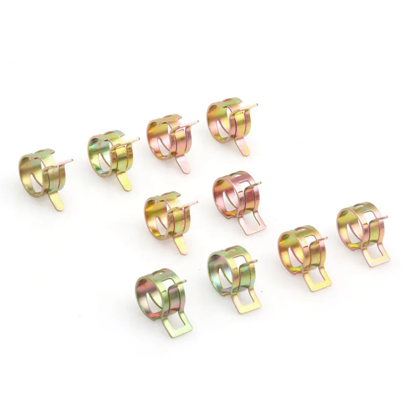 

T5EB 10X 10mm 0.39 pouces Attache à ressort eau tuyau d'arrosage Tube Clamp Fastener