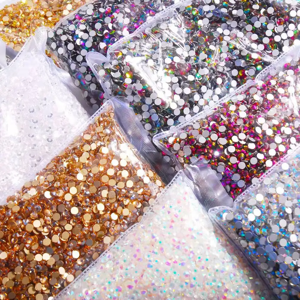 

ss3-ss30 size top crystal rhinestones non heat repair flat back rhinestones and fabric garment rhinestones for nail decoration