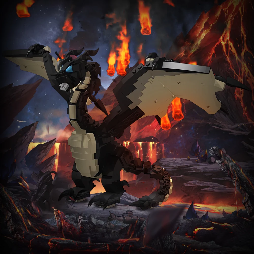 MOC животные рок-дрейк дракон строительные блоки набор для ковчега выживание Evolved