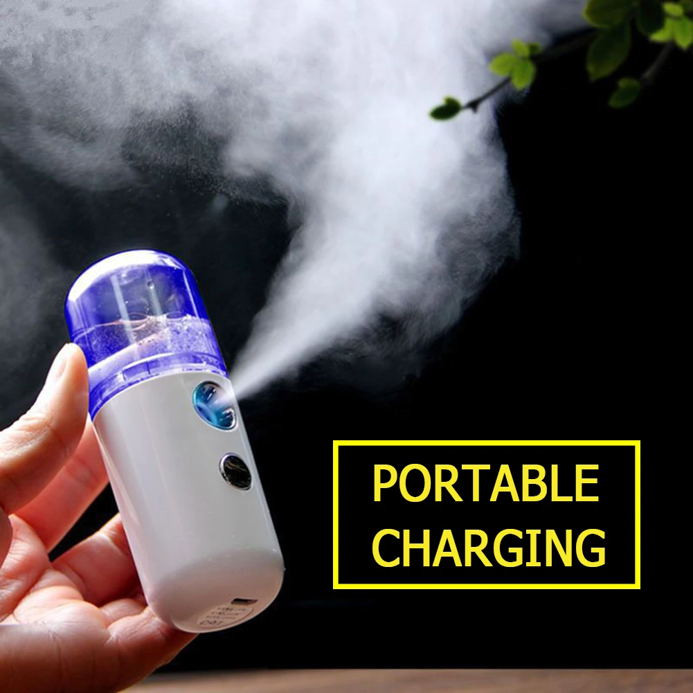 

30ml USB Humidifier Nano Mist Sprayer Facial Nebulizer Steamer Moisturizing Rechargeable Beauty Instruments Face Skin Care