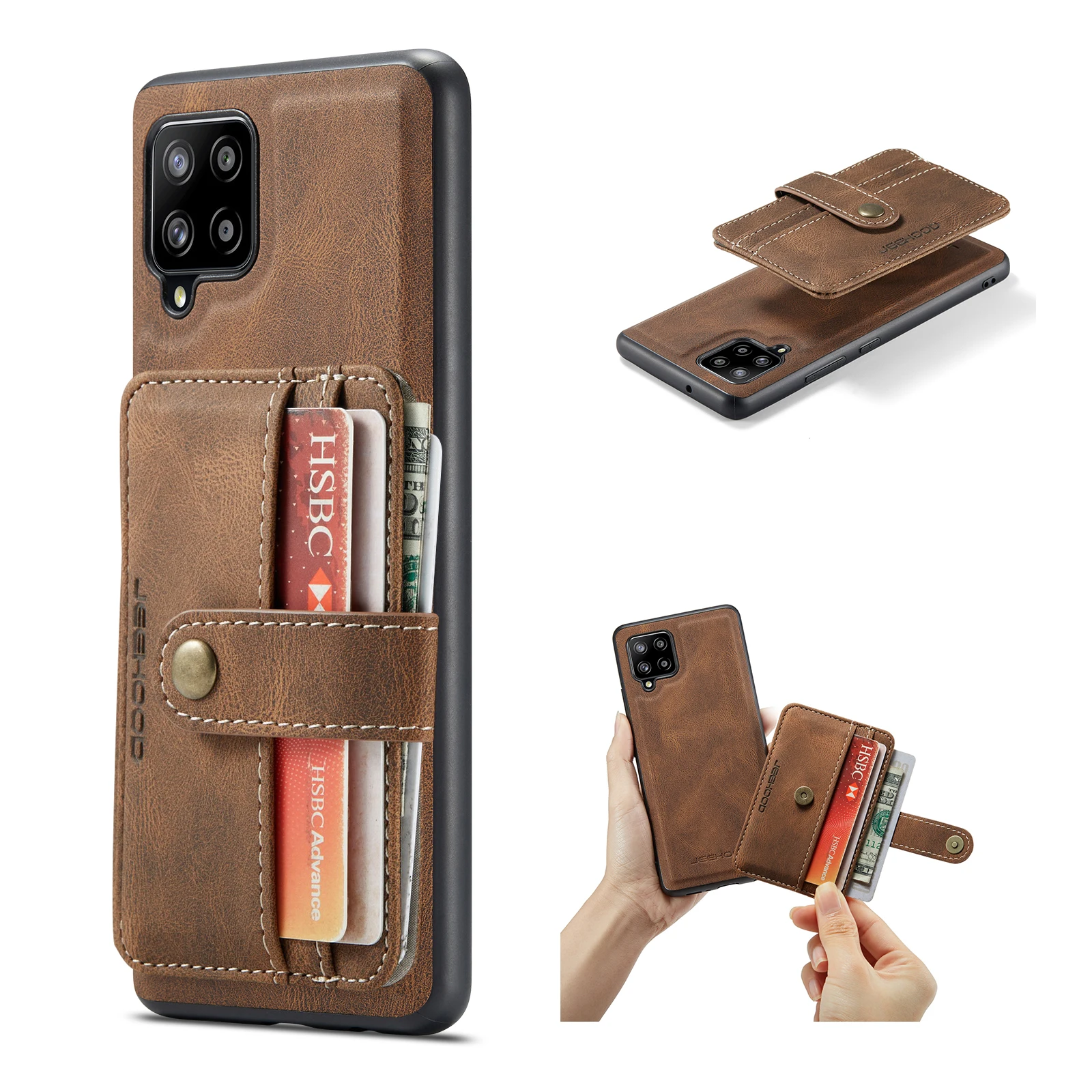

Retro Leather Phone Case For Samsung Galaxy A13 A33 A53 A73 A52S A72 A51 A71 A50 A70 Wallet Multi Card Slots Shockproof Cover 1