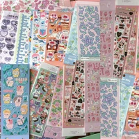 kawaii 24689pcs bear ribbon laser bling stickers diy scrapbook stickers confetti decoration diy idol photo frame