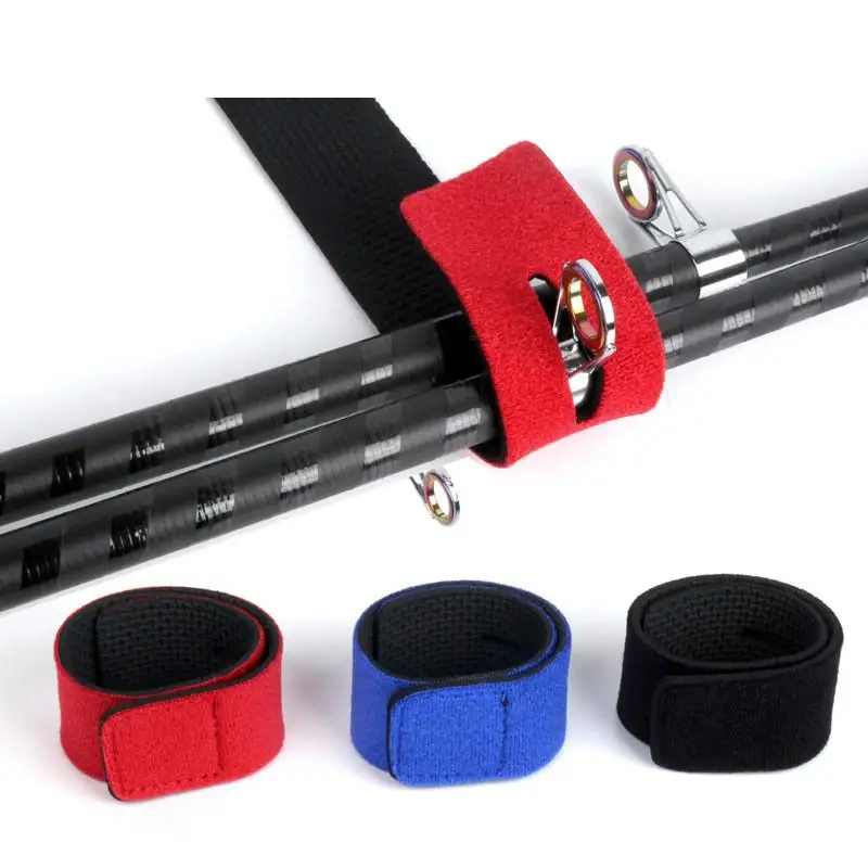 

Fishing Rod Tie Holder Strap Belt Tackle Elastic Wrap Band Pole Holder Fastener Ties Outdoor Fishing Tools Accessories Hot sale