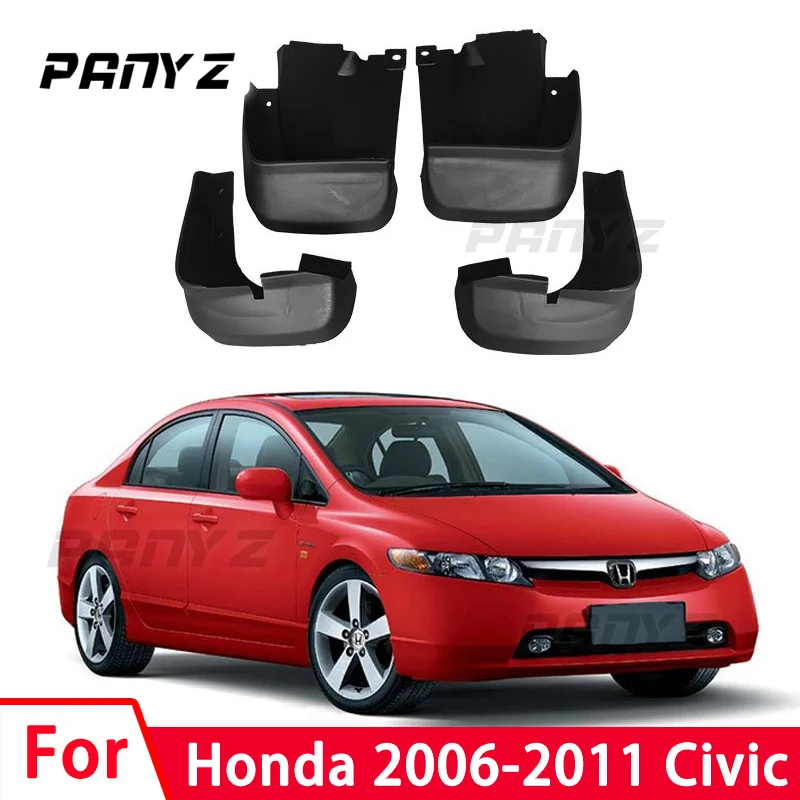 

Брызговики для Honda 2006-2011 Civic, щитки от грязи, брызговики, передние и задние брызговики, автомобильные аксессуары