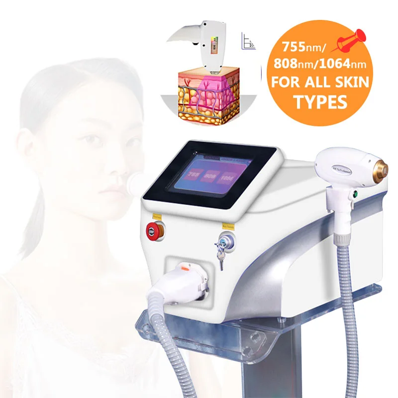 Cheap 2021 Smart griff 3 wellenlängen diode laser haar entfernung 1064nm 755nm laser haar entfernung