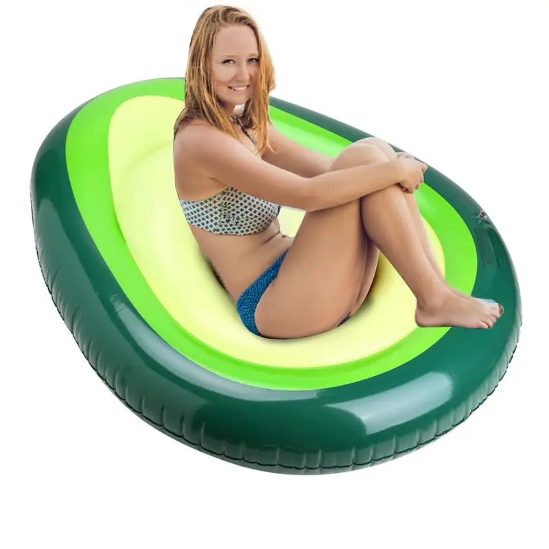 

Pool Float For Kids Adults Inflatable Avocado Pool Float Double Open Avocado Pool Float Large Blow Up Party Toys Double Open