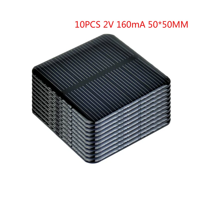 

10PCS 2V 5V 6V 50*50 80*80 Solar Panels DIY For Battery Cell Phone Chargers Monocrystalline Silicon Module For Camping