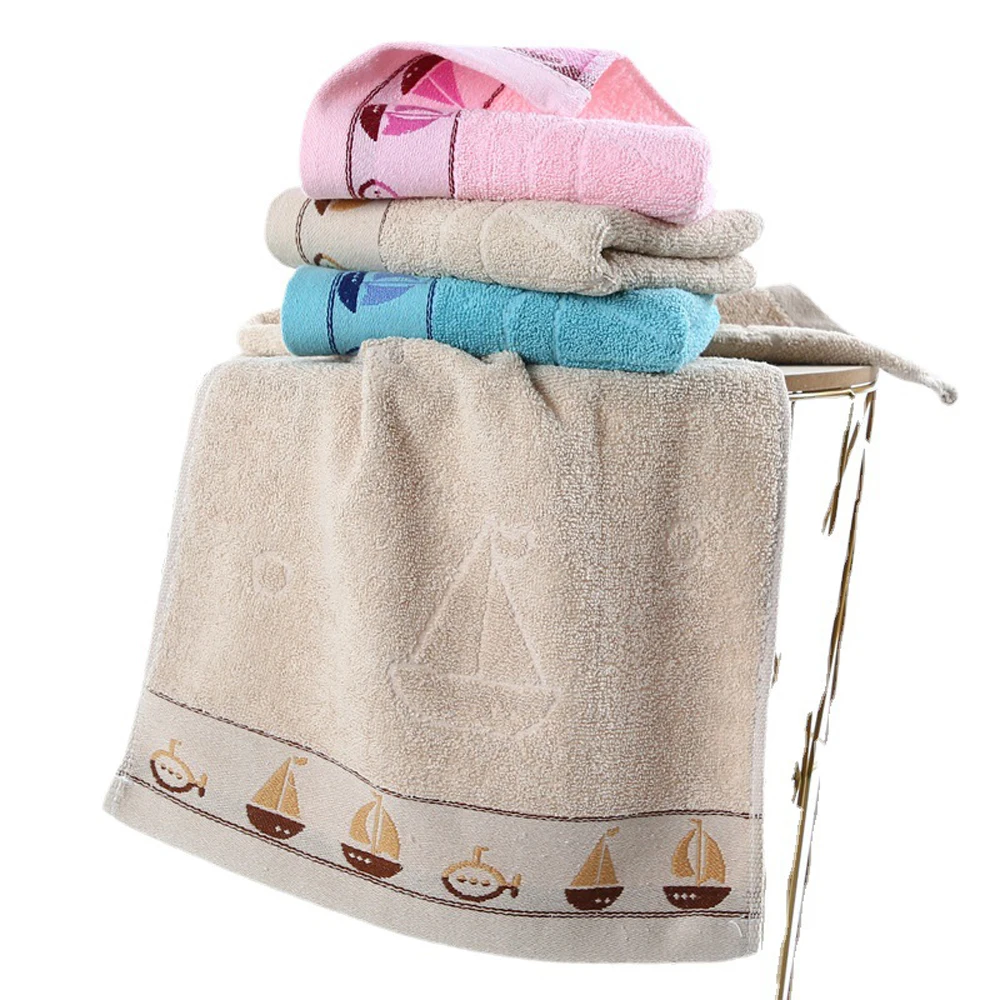 

100%Cotton Solid Color Face Bathing Towel Fast Drying Travel Gym Camping Sports Soft Handchief Thick towel BeachTowels For Home