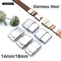 5pcs stainless steel clasp for leather bracelet crimp jaw hook watch band bracelet clasp connect lace buckle diy jewelry making