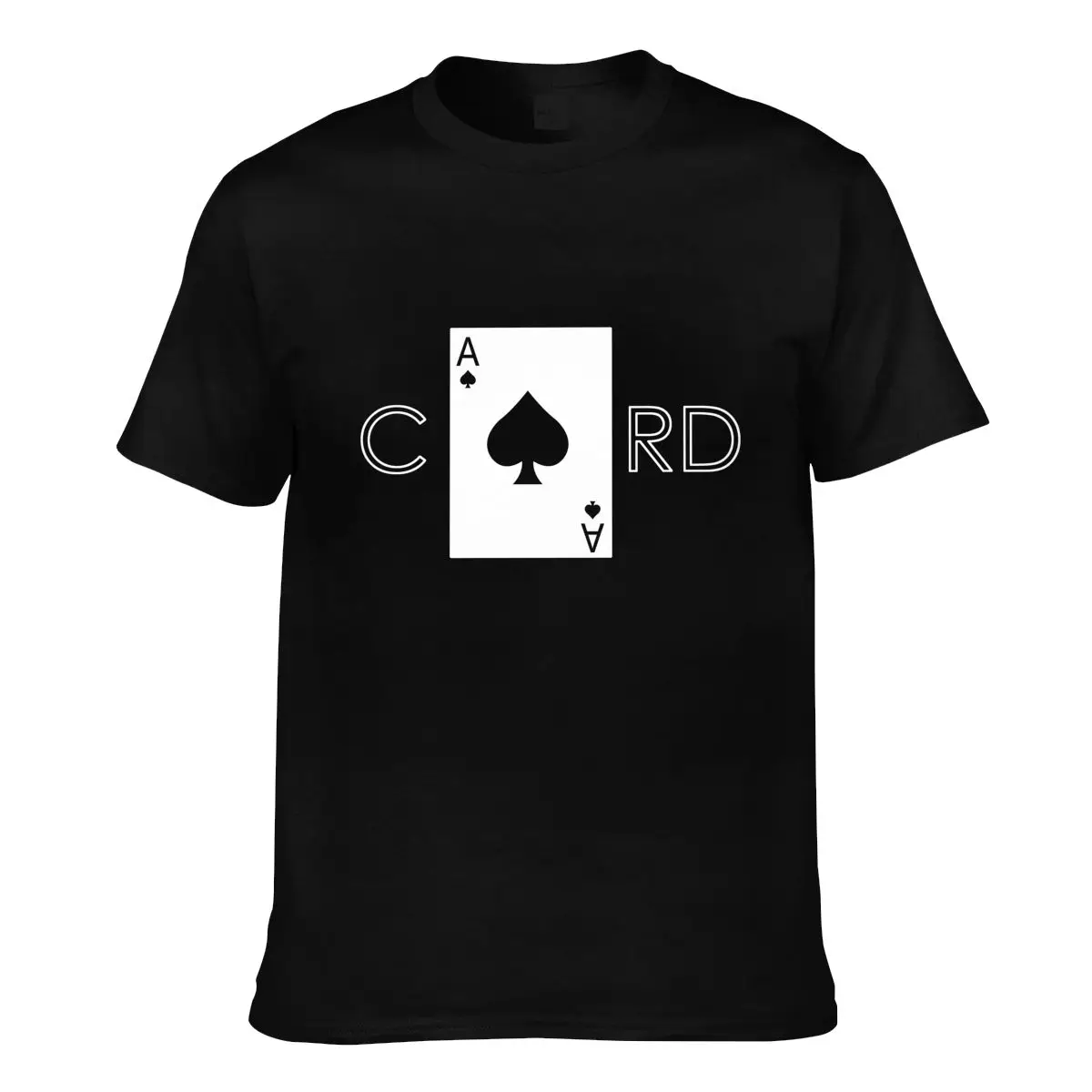 

CARD Men Cotton T Shirt Summer Tops T-Shirt Bigger Size Homme Black T-shirt