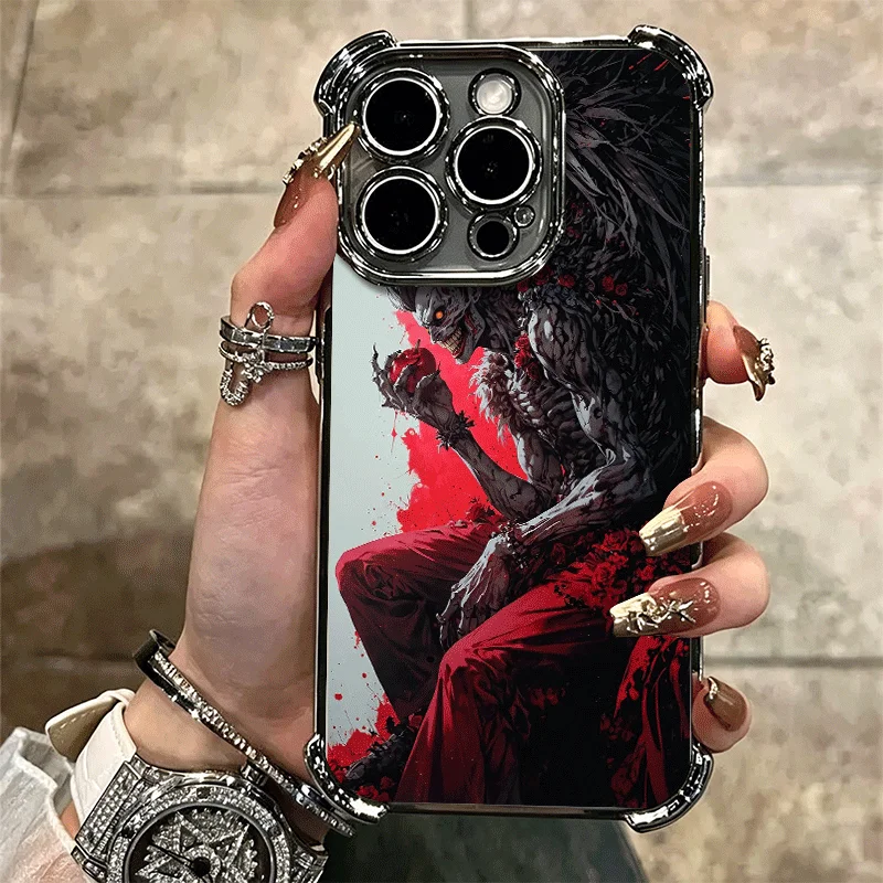 Чехол для телефона N-Notes D-Deaths Anime Ryuk с покрытием для iPhone 16 17 Pro Max Air 17E 16E 14 15 Plus 12 13 11, противоударный защитный чехол (art.: 3920db6817871) - 3920db6817871