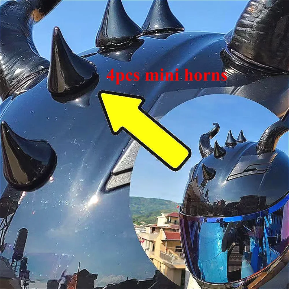 

Творческая личность, украшение для мотоциклетного электрического шлема, рога дьявола, аксессуары для мотоциклетного шлема, наклейки, стиль косплея