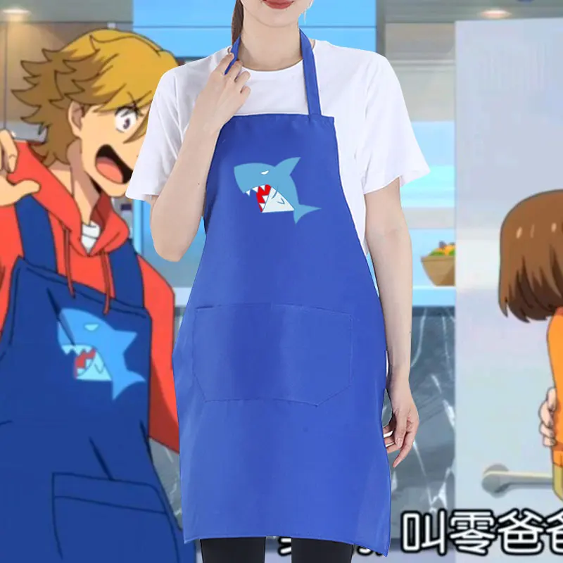 

2023, фартук из японского аниме Бадди ДДИ курсу Казуки, аксессуары для косплея, синяя форма, ткань на талию для мужчин и женщин, повседневные ку...