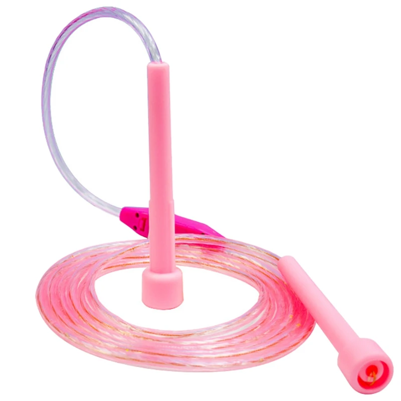 

Kili Light Up Jump Rope LED Skipping Rope Colorful LED Fitness Jump Ropes For Women Men Training Workout Weight Loss Pink