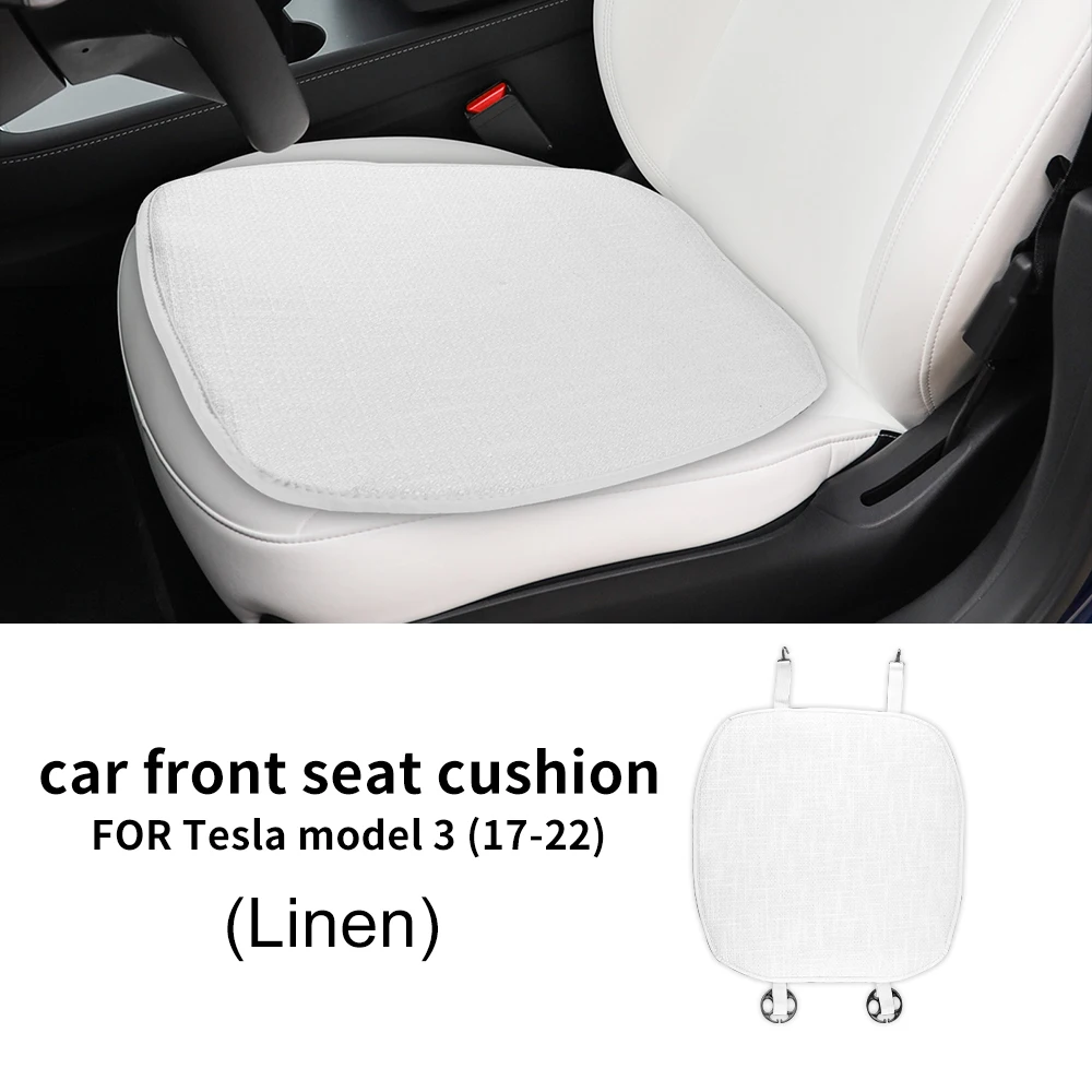 

Подушка для автомобильного сиденья Tesla Model Y/Model 3 2018 2019 2020 2021 2023, льняные коврики для заднего сиденья, протектор коврика, аксессуары от грязи