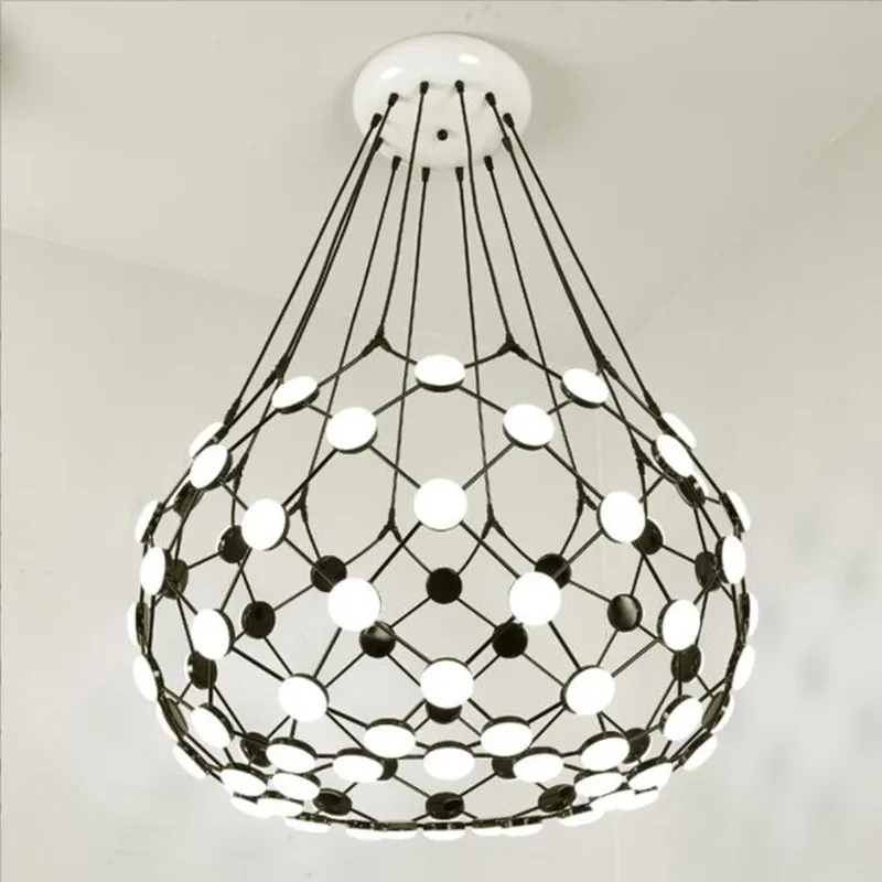 

Светодиодный подвесной светильник, креативная лампа в стиле постмодерн для виллы, гостиной, лестницы, одежды, черная дизайнерская люстра