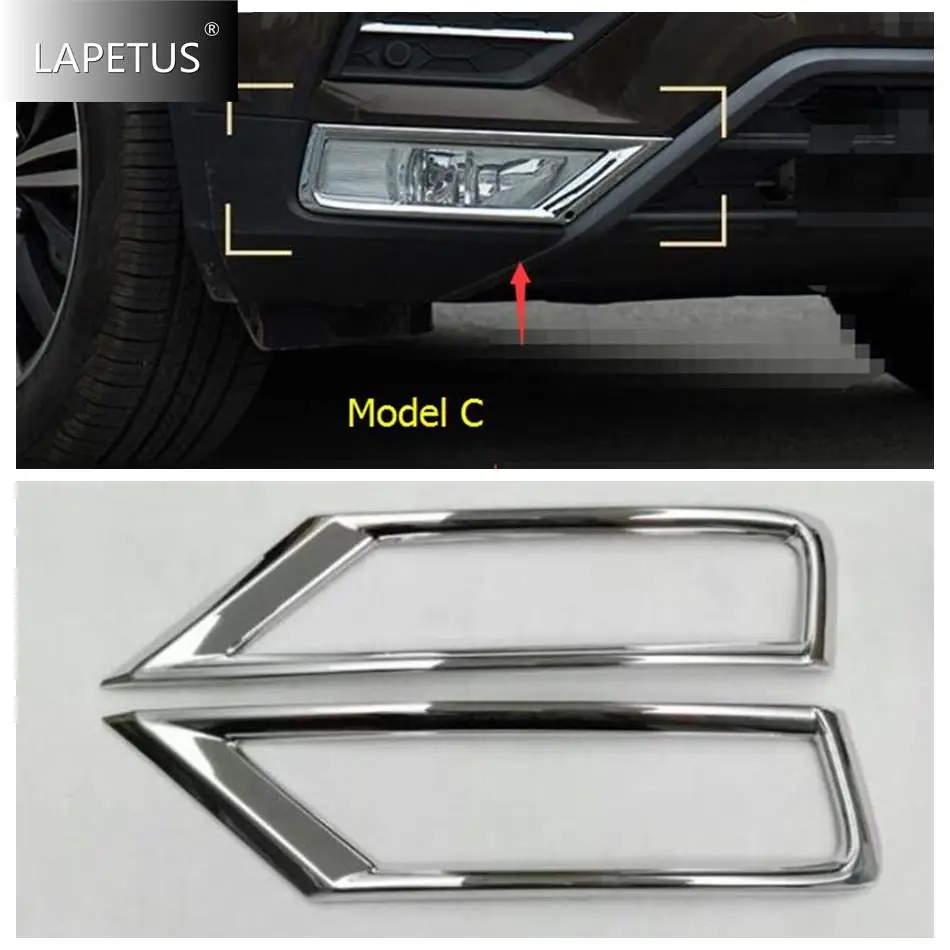 

Передний бампер, противотуманные фары, лампа, декор, защитная рамка, накладка, подходит для Volkswagen VW Tiguan 2016-2020, хромированные автомобильные аксессуары