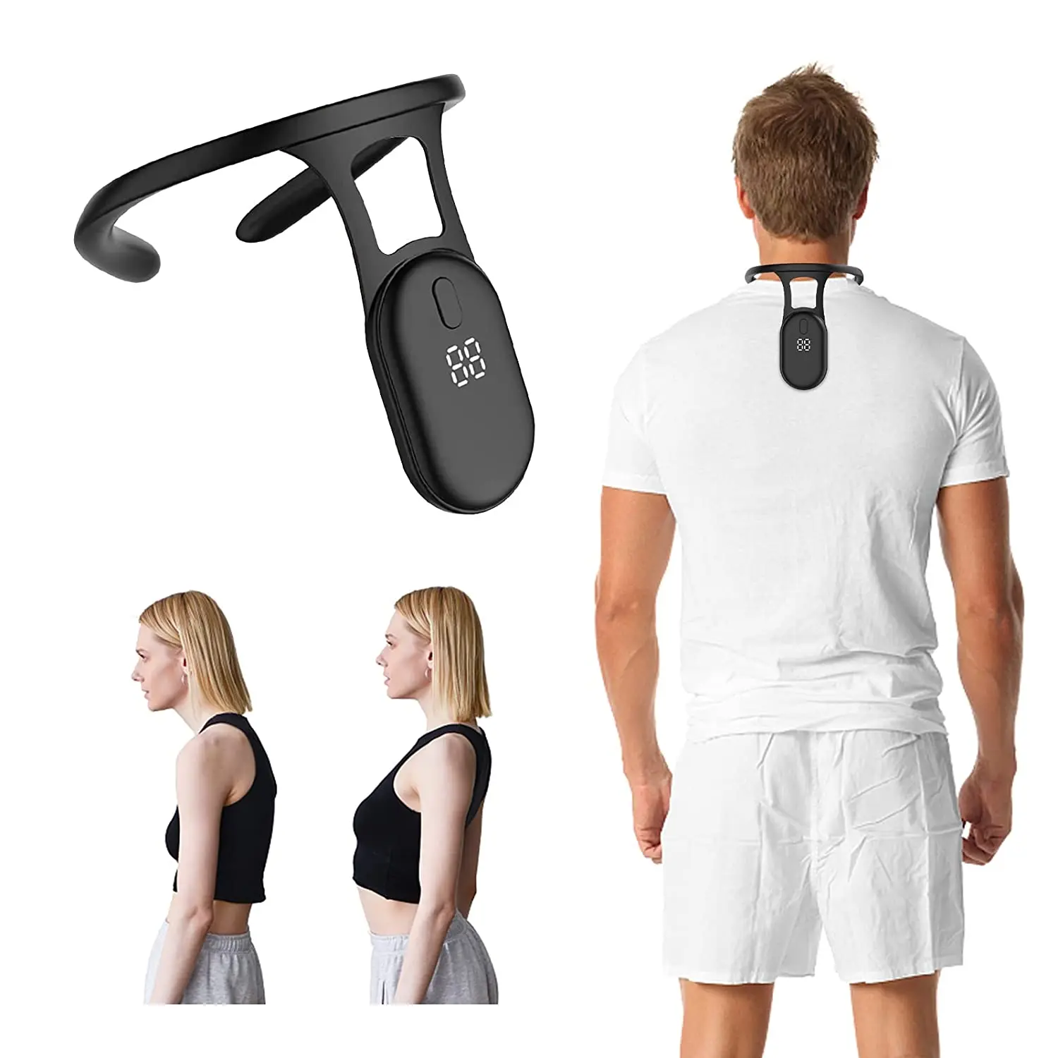 

Smart Neck Posture Training Scientific Adult Kid Posture Hump Corrector Back Correct Realtime Corrector Device Posture Health