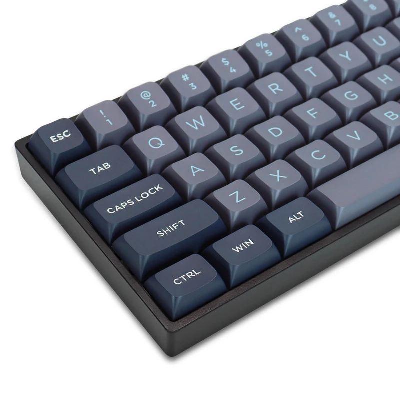 184 Key PBT Double-shot Black Grey XVX Profile Keycaps Kit Backlit Key Cap for Womier GK61 Anne Pro 2 Mechanical Gaming Keyboard