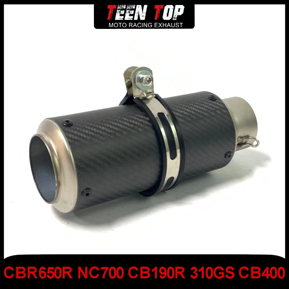 Выхлопная система мотоцикла 51 мм из углеродного волокна CBR650R NC700 CB190R 310GS CB400 Silencieux