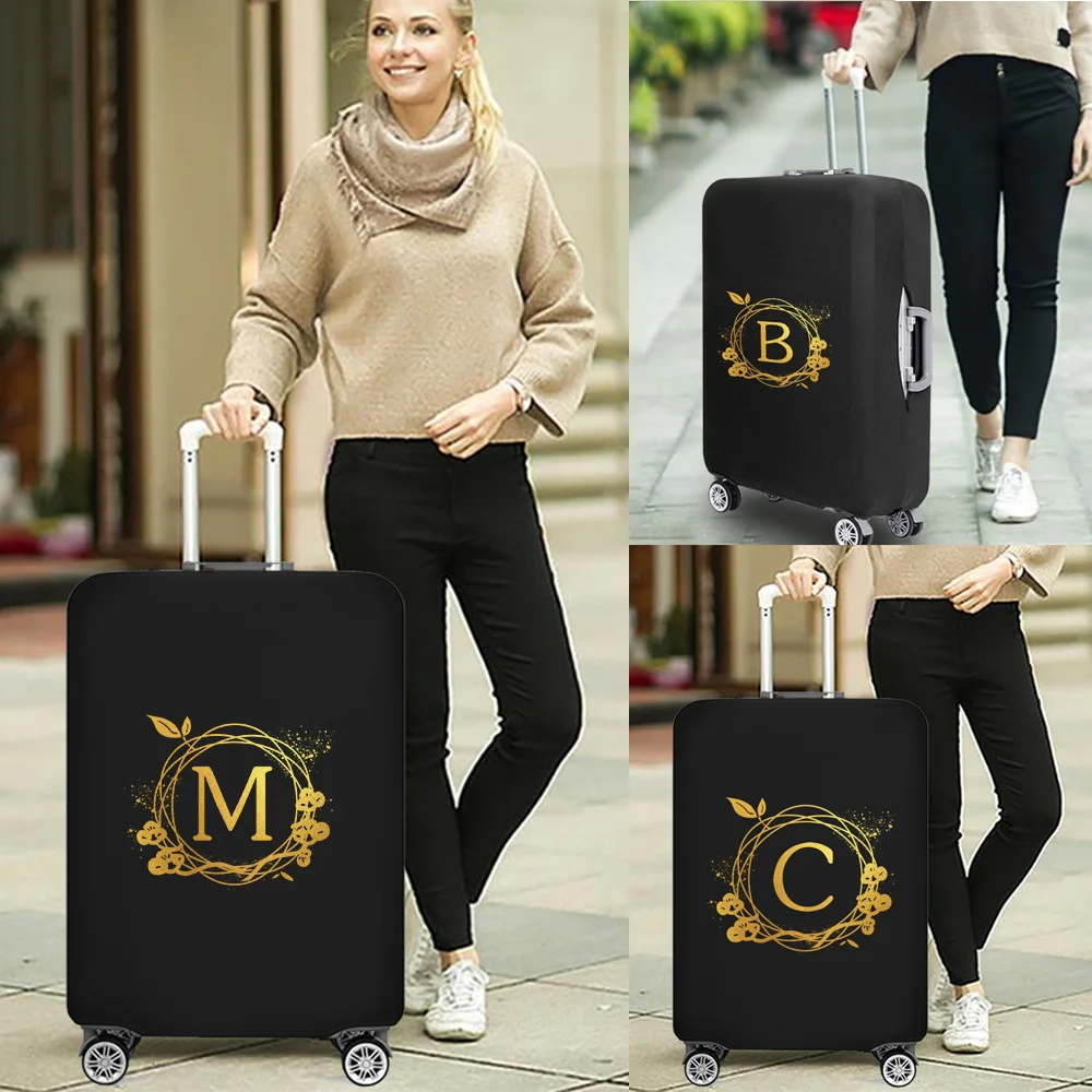 Wreath Pattern Luggage Thicken Elasticity Cover Dust Cover Travel Accessories Trolley Baggage Cover for 18-32 Inch Suitcase Case