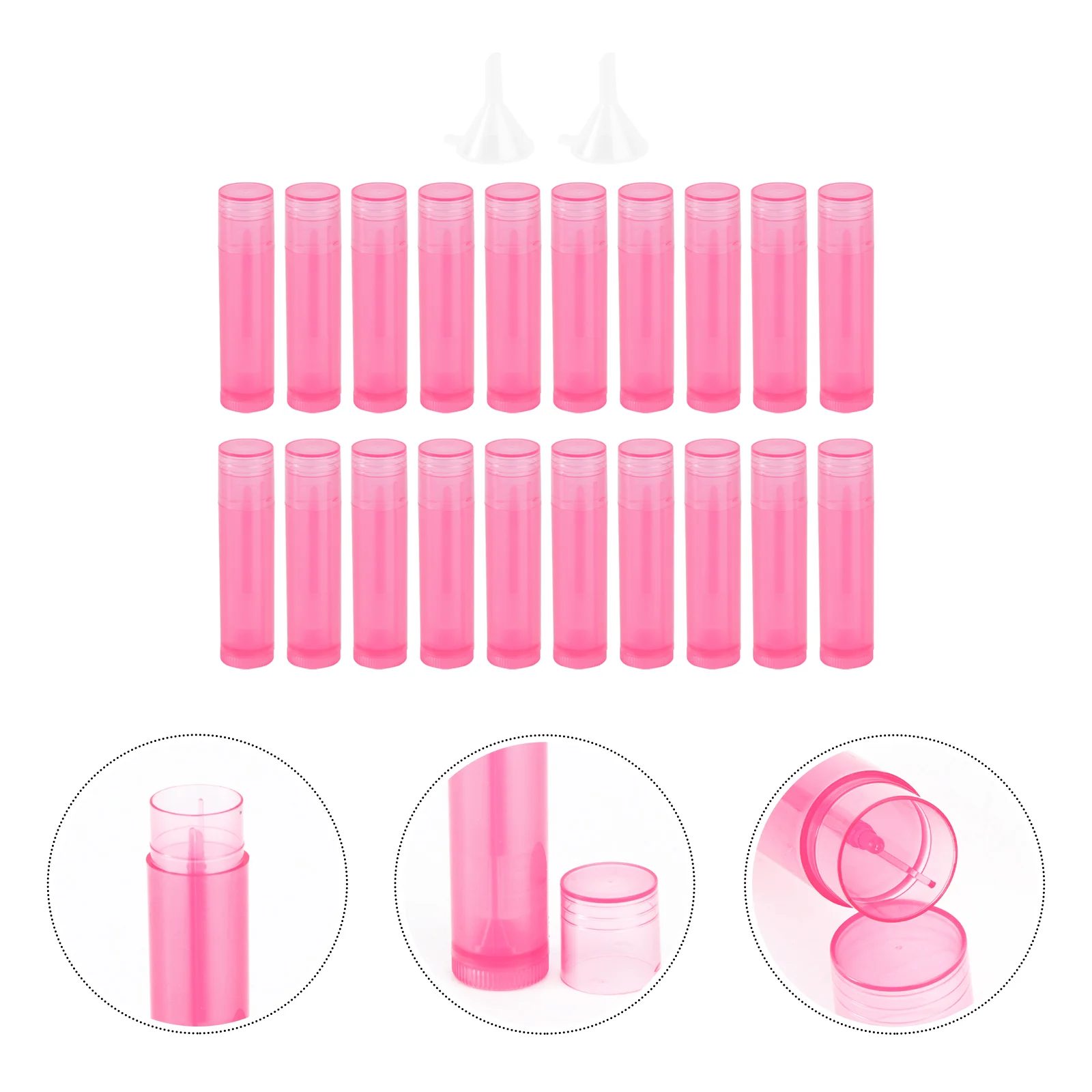 

1 Set 22 Pcs 5g Empty Lip Balm Tubes Practical DIY Lipstick Storage Containers