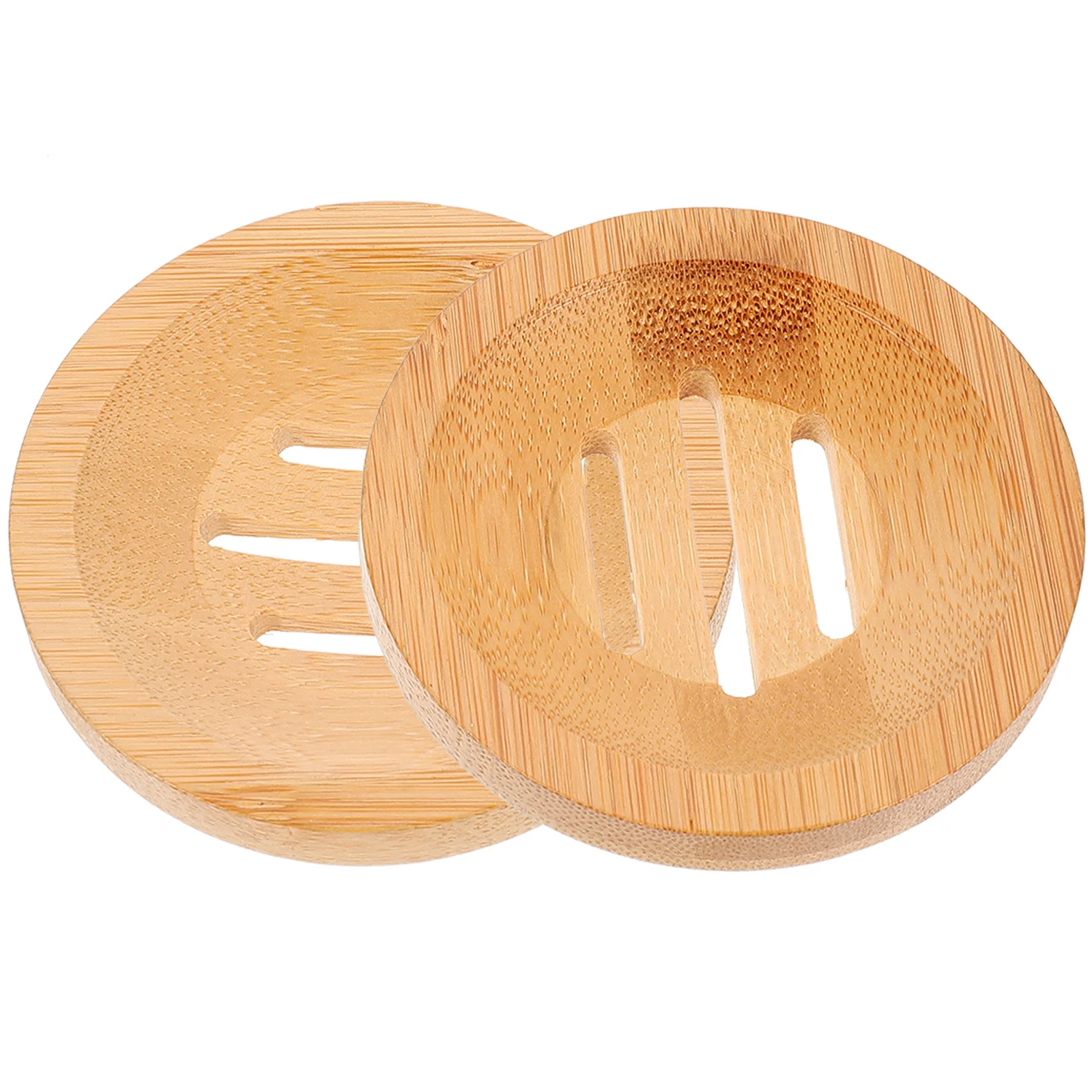 

2 Pcs Wooden Soap Box Draining Shower Bathroom Holder Cutlery Drainer Bamboo Holders Serving Trays Sponge Self Container Saver