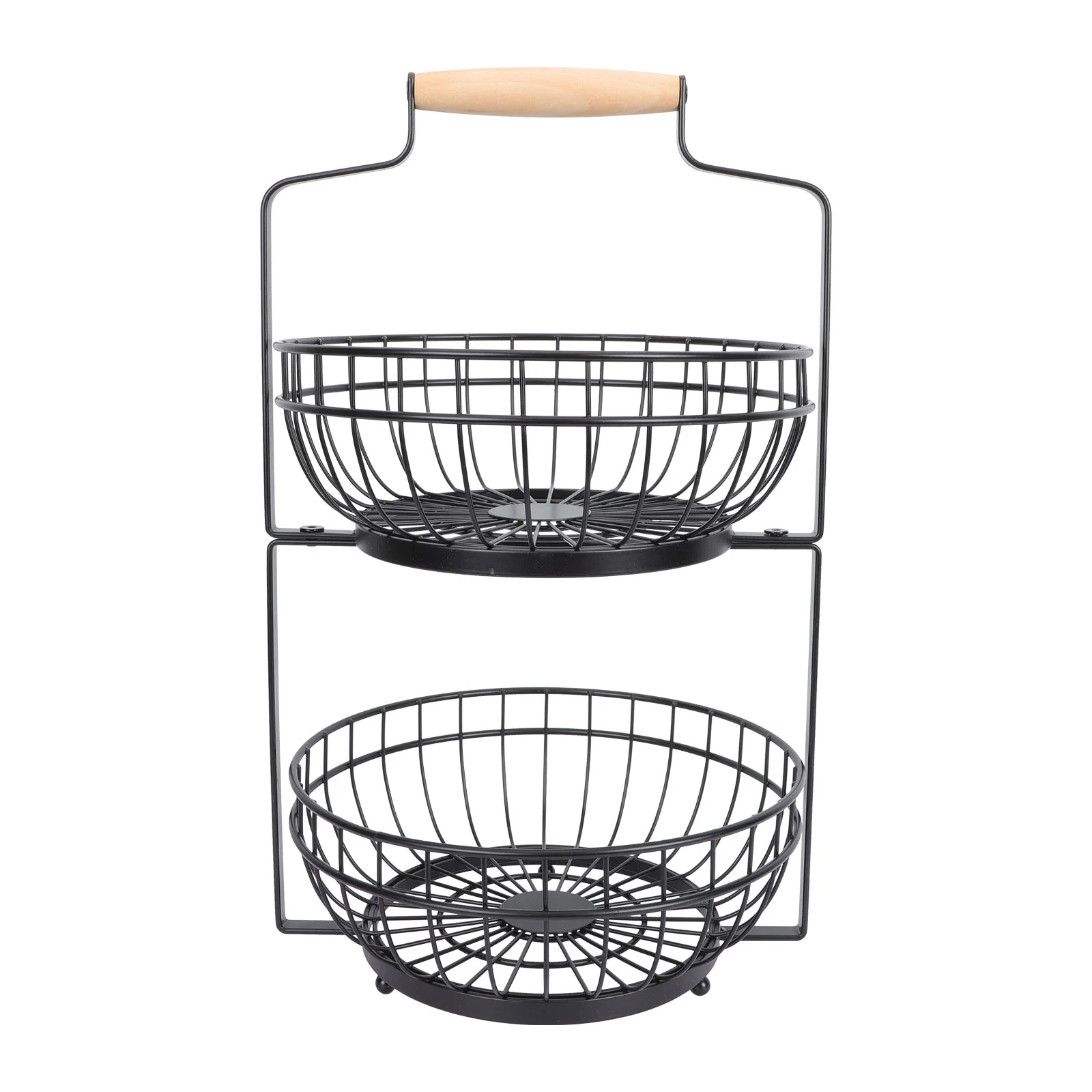 

Detachable Fruit Basket Snack Basket Vegetables Storage Stand with Handle
