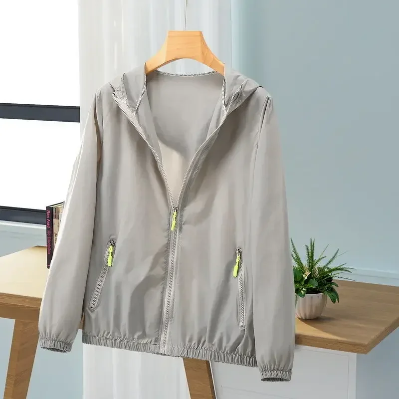Женская непромокаемая ветровка с капюшоном летняя Солнцезащитная женское