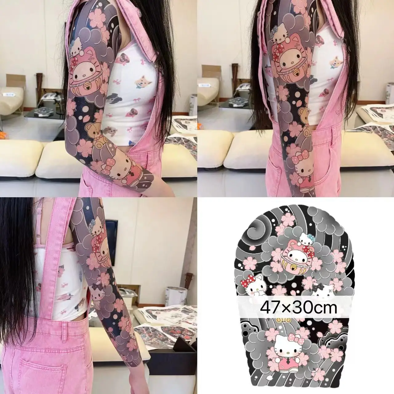 Татуировка На Руку С Цветком Котенка Водостойкие Износостойкие Временные