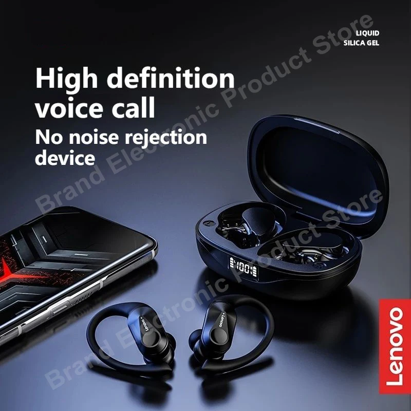 Оригинальные спортивные TWS наушники Lenovo LP7 LP75 с микрофоном Bluetooth V5.3 беспроводные