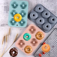6 silicone doughnut mold chocolate mold cookies silicone cake mold kitchen baking tools resin molds silicone molds