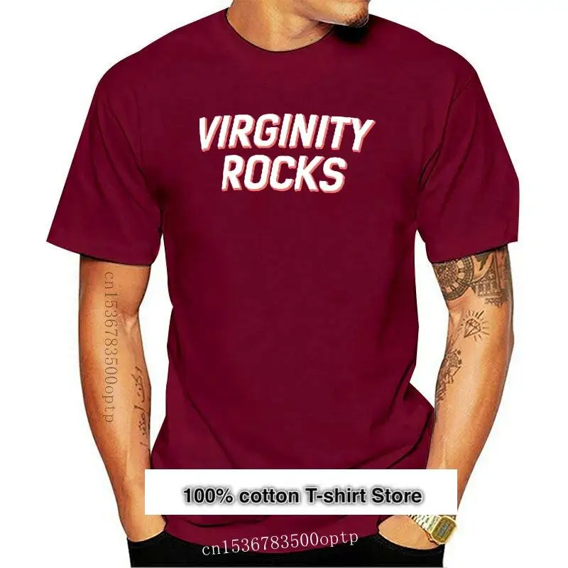 

Camiseta negra para hombre, camisa de manga corta, con estampado de The virgily Rocks, nueva colección