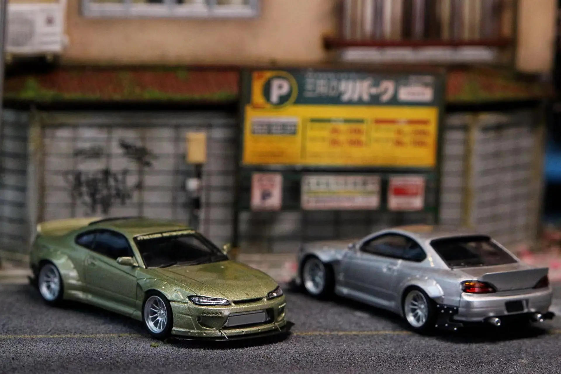 Уличное оружие SW 1:64 Nissan Slivia S15 Rocket Bunny литая модель автомобиля |