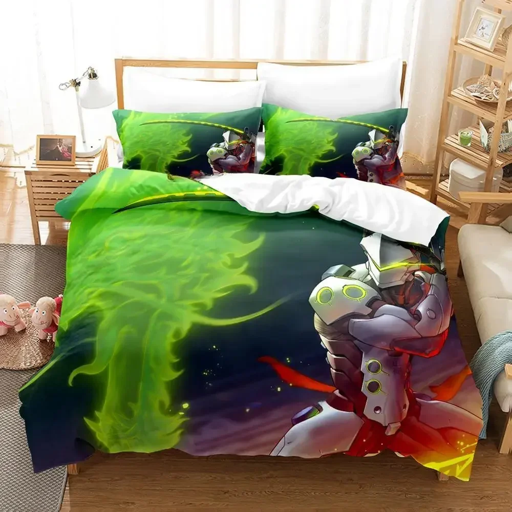 Новый игровой комплект постельного белья Overwatch Genji Single Twin Full Queen King Size для взрослых