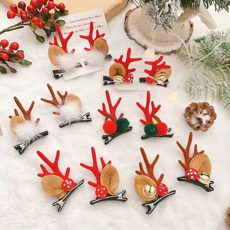 

Christmas Antler Hairpin Elk Ear Bell Clip Cute Headwear Merry Christmas Decorations For Home Xmas Ornaments Navidad Noel 2022