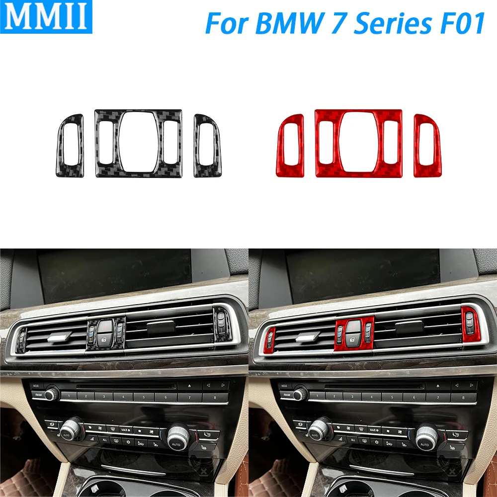 

Центральная панель управления из углеродного волокна для BMW 7 Series F01 2009-2014, декоративная крышка для кондиционера
