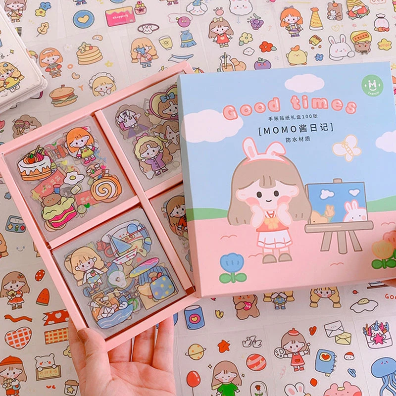 Мультяшные наклейки 25 шт. милый медведь кролик ручная наклейка для учетной