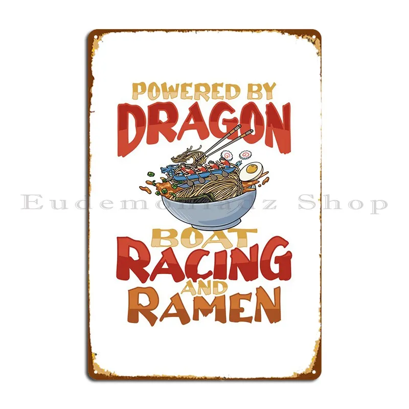 

Рамен и дракон Лодка металлический знак ржавый Create кино Печатный классический оловянный знак плакат