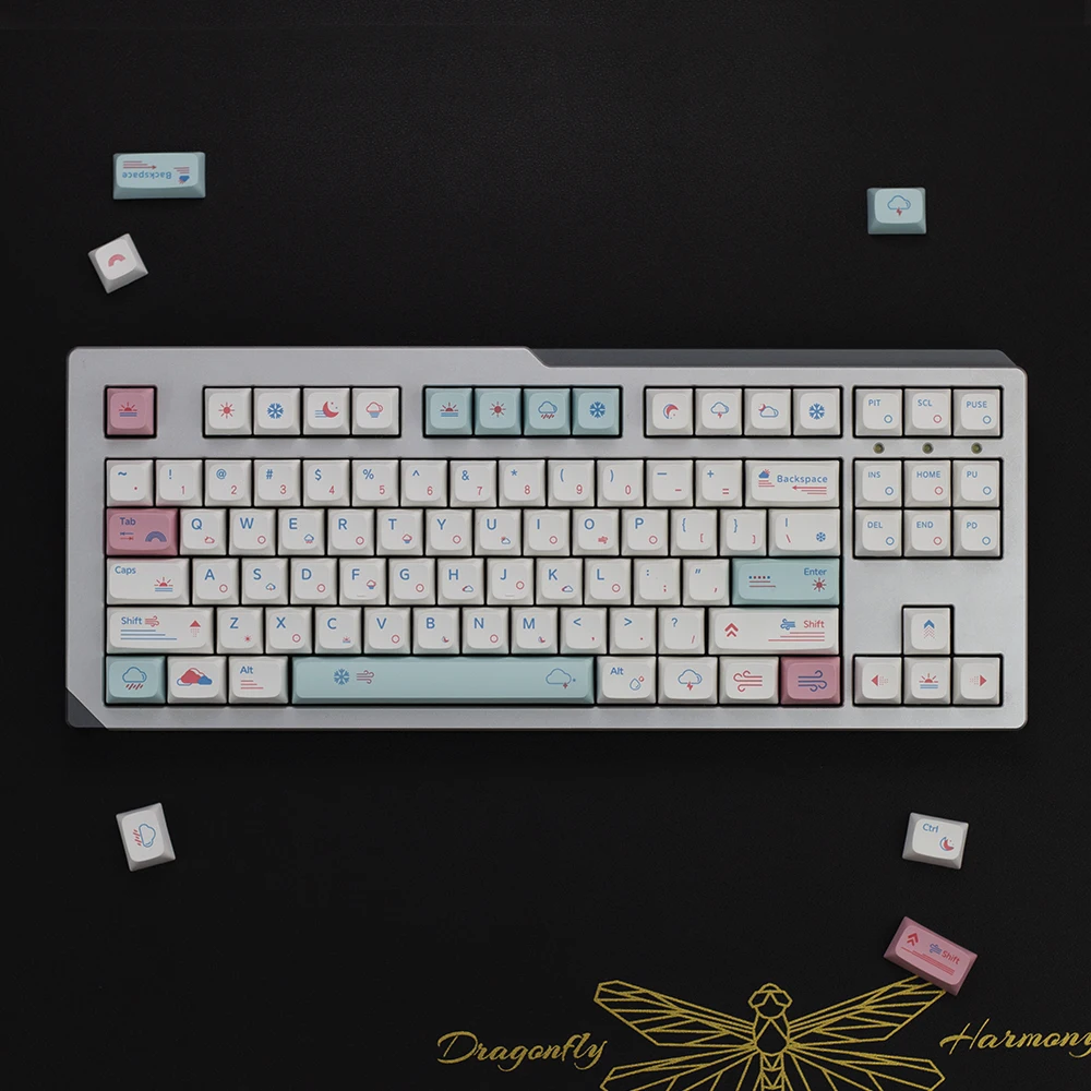 Keycap XDA высота симпатичная Горячая Сублимация Ningzhi жаба bald 75V3 61/64/84/87/98/104