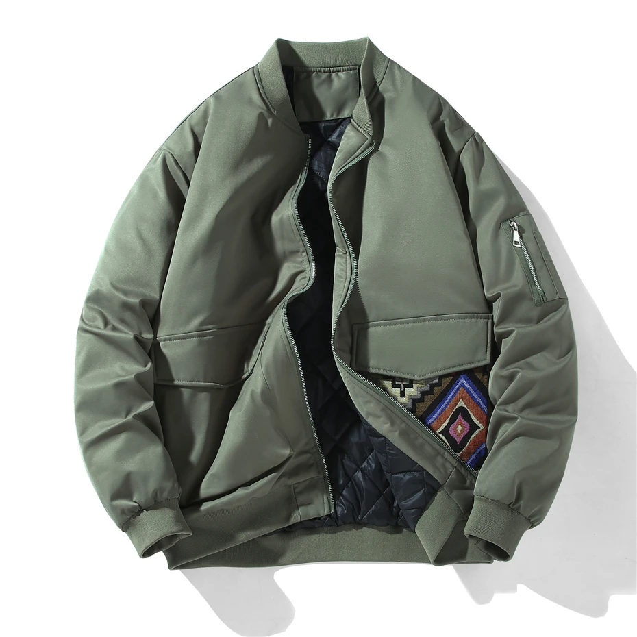 Мужская зимняя куртка-бомбер с вышивкой размеры до 10XL