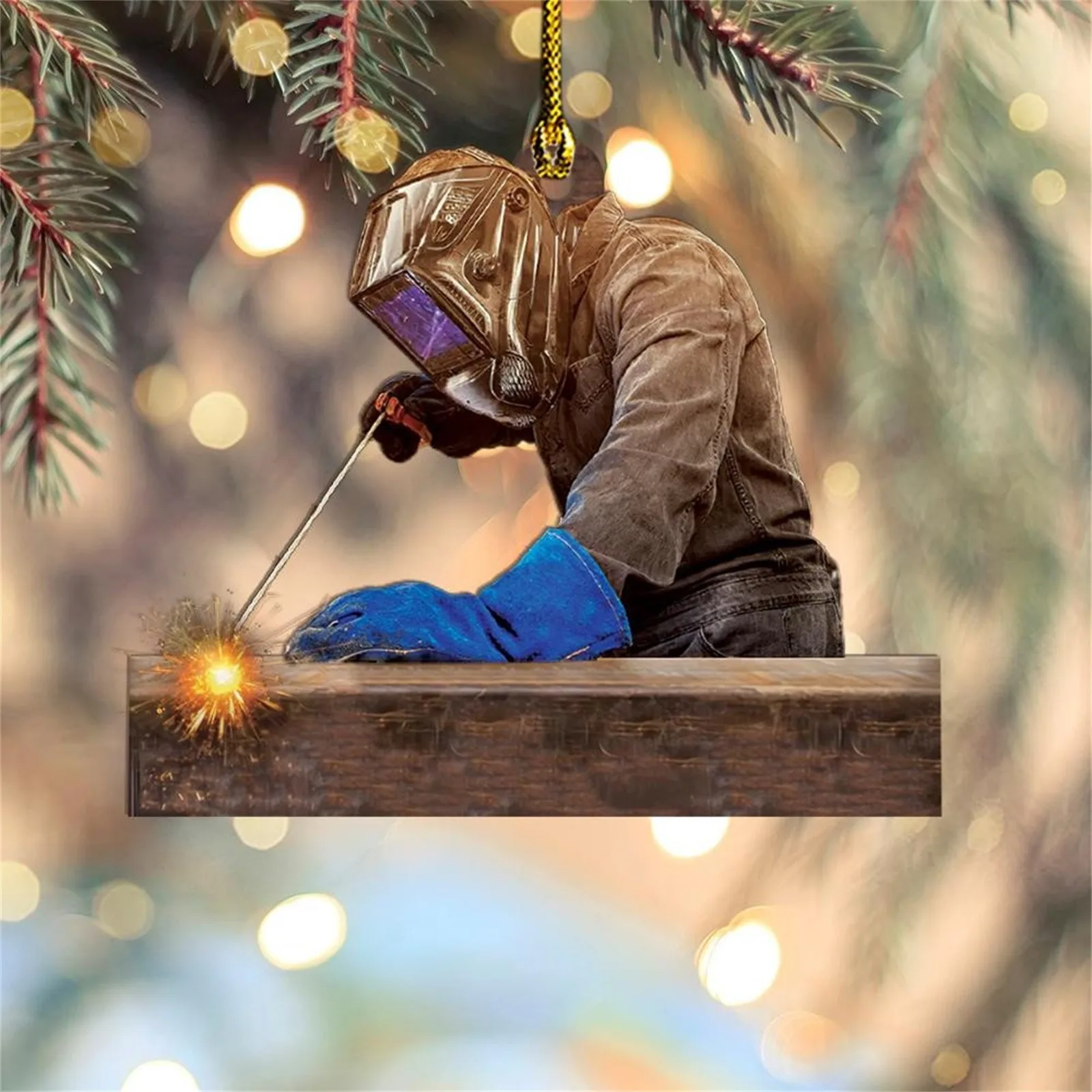 

Двусторонние украшения, персонализированные рождественские украшения для сварочного аппарата, 2022 украшений, 2022 подвесных украшений, гирля...