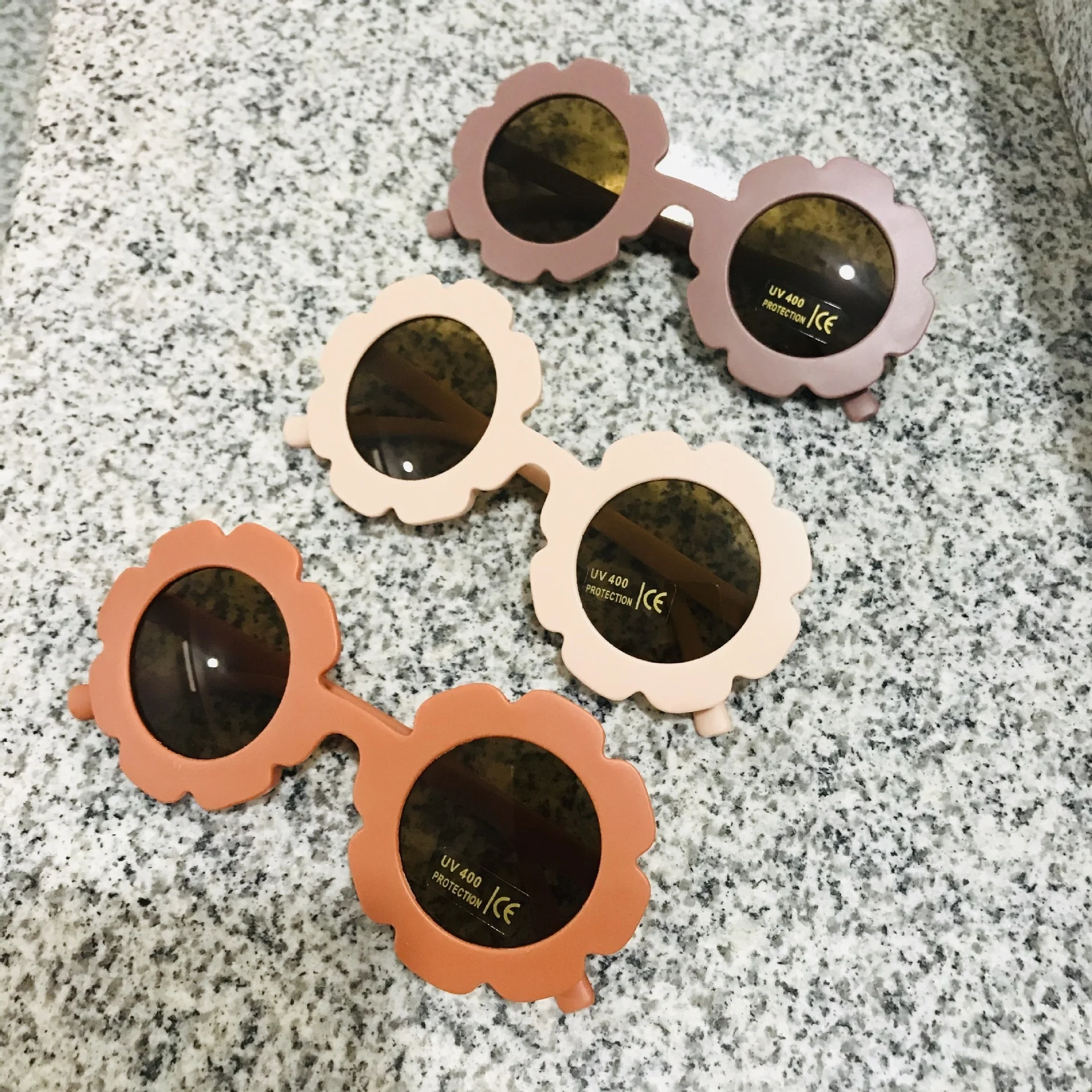 

2023 new cute children's frosted glasses color series baby sunglasses