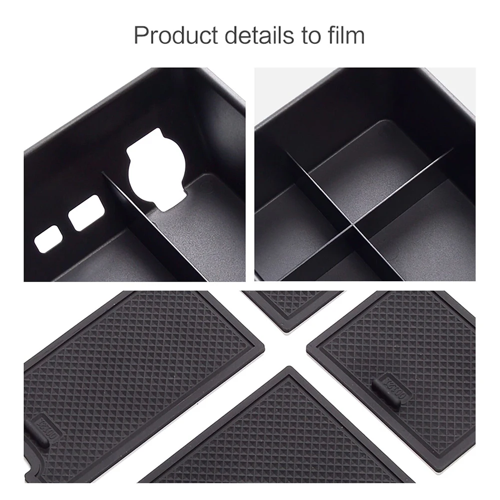

Tray Tidying Storage Box Car Center Accessories 1pc Accessories Black Center Organization For ZEEKR 001 Durable