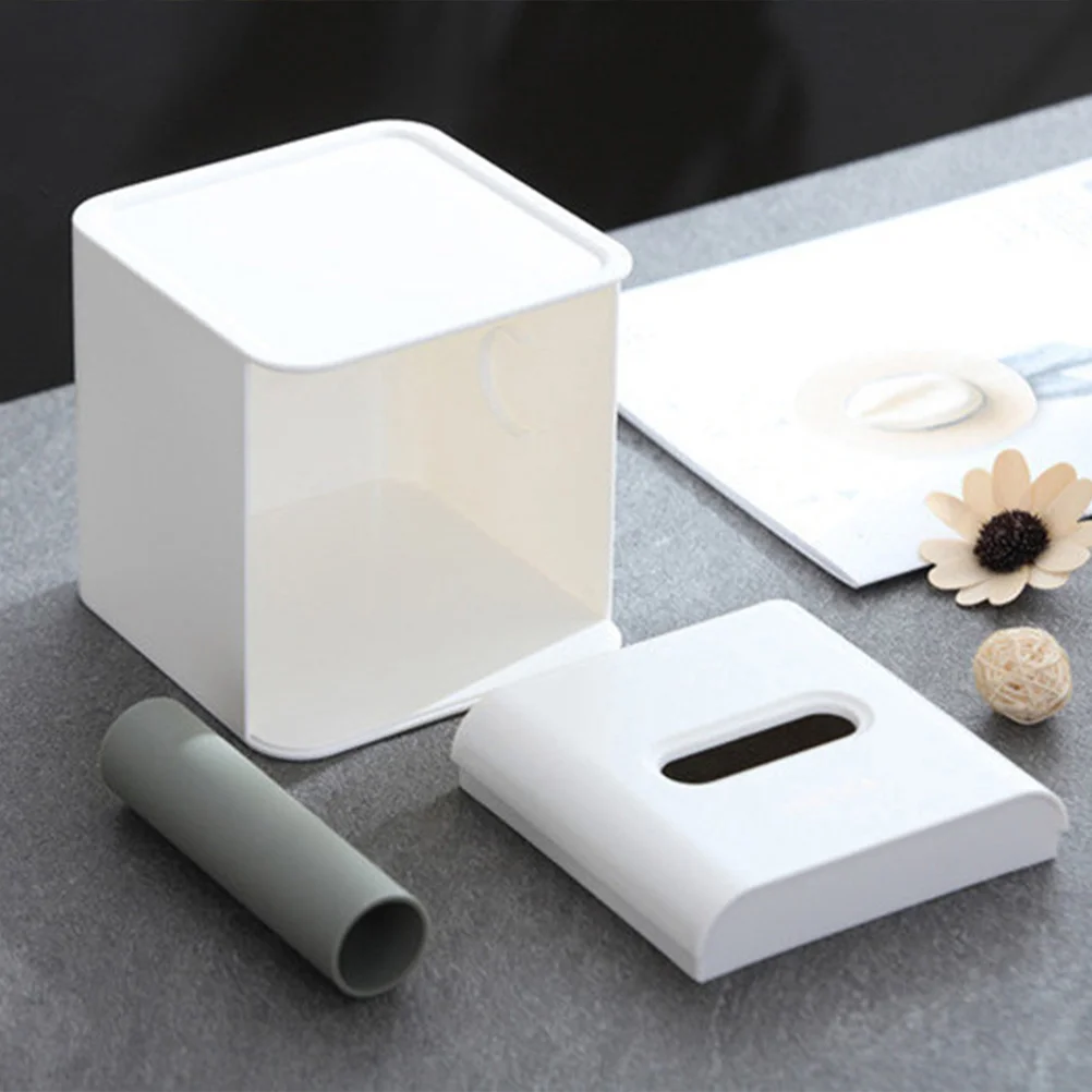 

Simple Paper Towel Rack Square Facial Tissue Dispenser Plastic Napkin Container