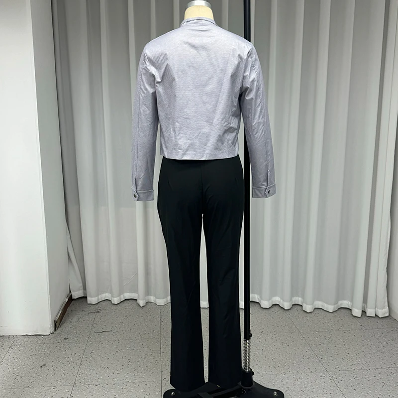 Waytobele Осенний комплект из 2 предметов женский повседневный простой с лацканами и