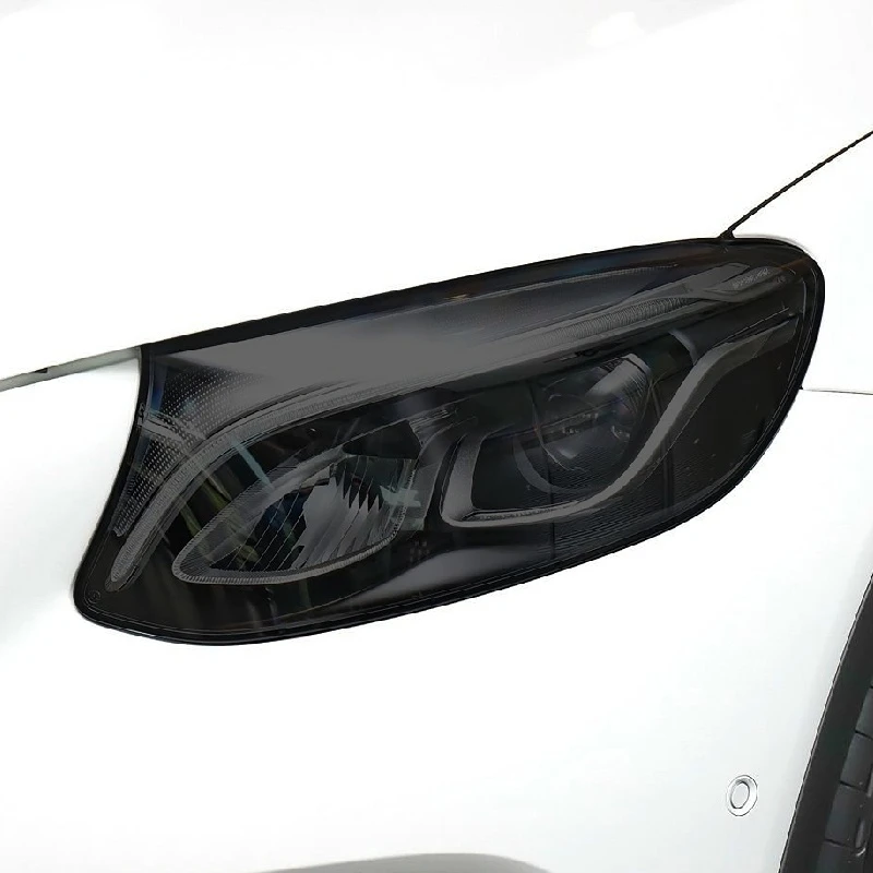 

Car Headlight Protection Tint Film Smoke Black Transparent TPU Sticker For Mercedes Benz GLC Class X253 C253 AMG 2015-2021