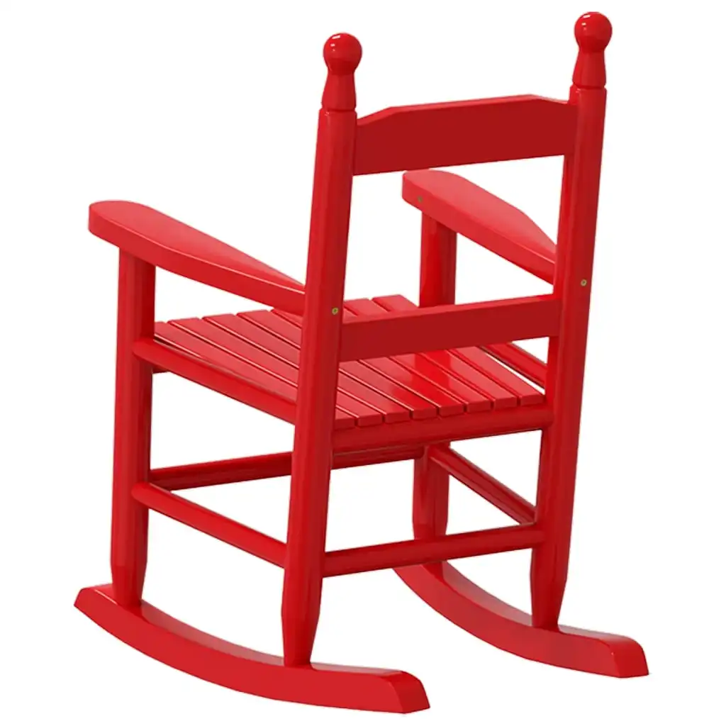 Schaukelstuhl для Kinder Rot Massivholz Pappel